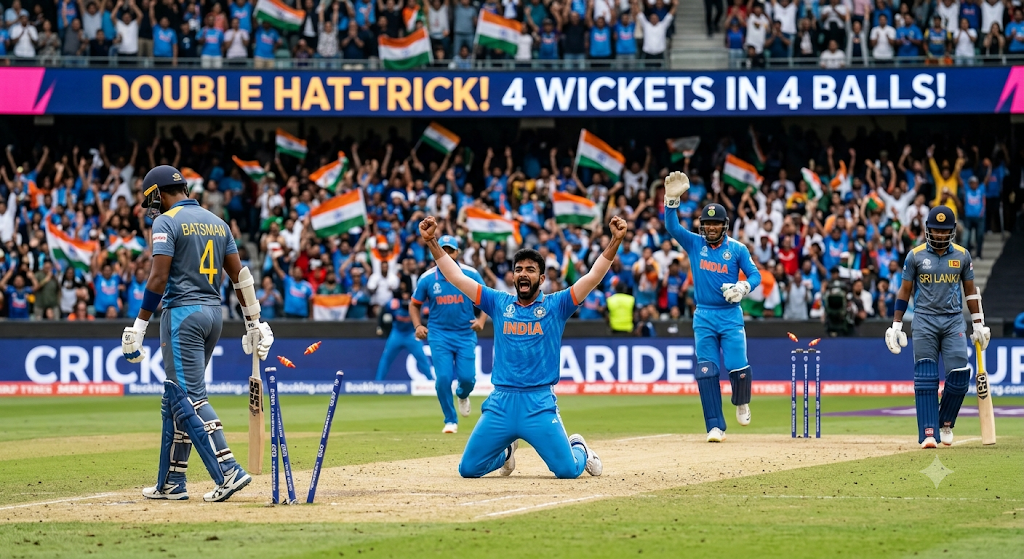 how many wickets constitute a double hat-trick?