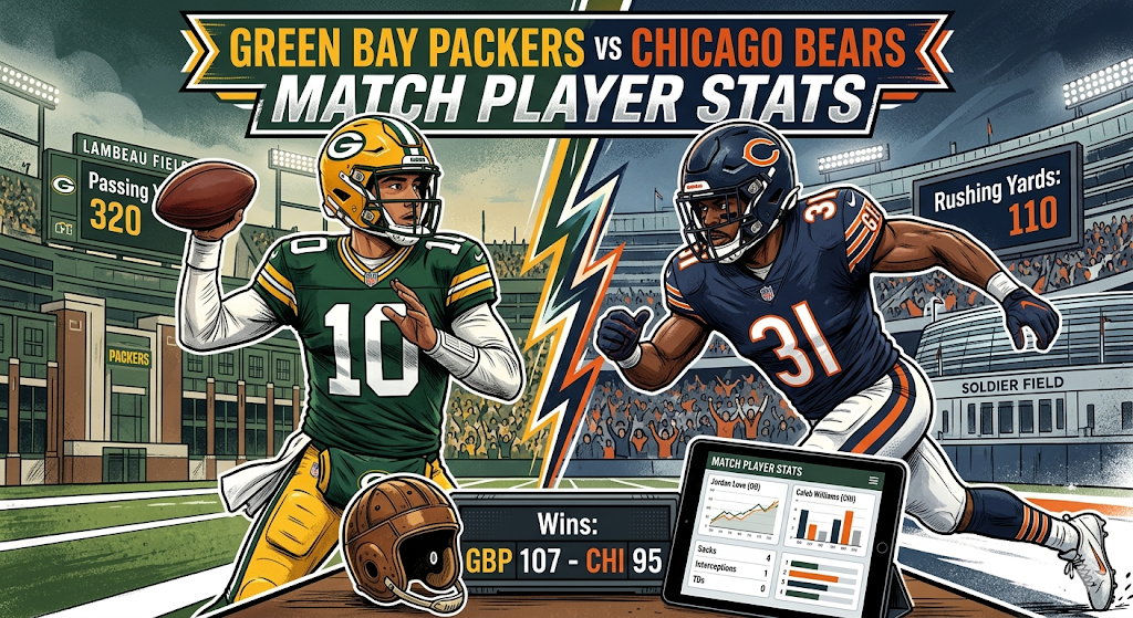 green bay packers vs chicago bears match player stats